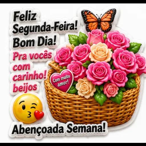 Adesivos de bom dia