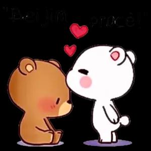 "Beijim procê!" - getsticker.com