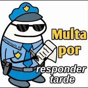 Multa por responder tarde - getsticker.com