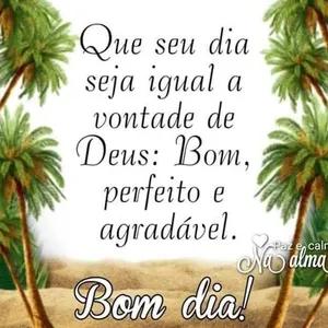 Que seu dia seja igual a vontade de Deus: Bom, perfeito e agradável. Bom dia! - getsticker.com