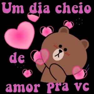 Um dia cheio de amor pra vc - getsticker.com