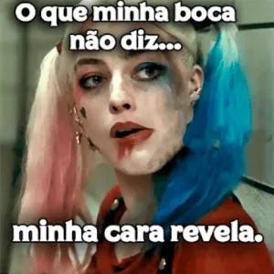 O que minha boca não diz... minha cara revela. - getsticker.com