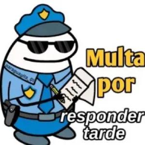 Multa por responder tarde - getsticker.com