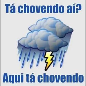 Tá chovendo aí? Aqui tá chovendo - getsticker.com