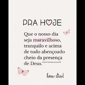 PRA HOJE Que o nosso dia seja maravilhoso, tranquilo e acima de tudo abençoado cheio da presença de Deus. @motivandoprincesasofe bom dia! - getsticker.com