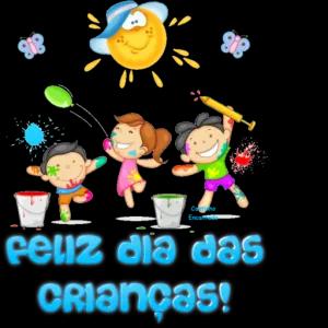 Contoh Encantado feliz dia das Crianças!  - getsticker.com