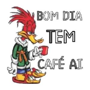 BOM DIA TEM CAFÉ AI - getsticker.com