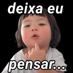 deixa eu ensar...  - getsticker.com