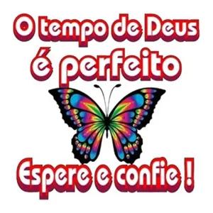 O tempo de Deus é perfeito. Espere e confie! - getsticker.com