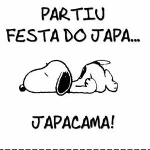 partiu festa do japa... japa cama - getsticker.com