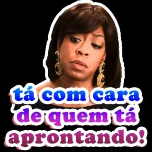 tá com cara de quem tá aprontando! - getsticker.com