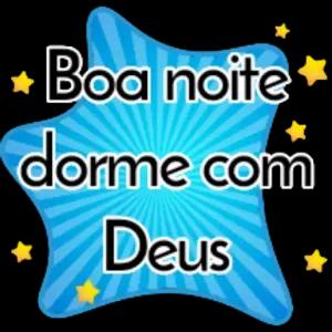 Boa noite dorme com Deus - getsticker.com