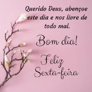 Querido Deus, abençoe este dia e nos livre de todo mal. Bom dia! Feliz Sexta-feira - getsticker.com
