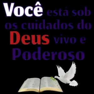 Você está sob os cuidados do Deus vivo e Poderoso - getsticker.com