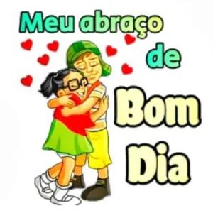 Meu abraço de Bom Dia - getsticker.com