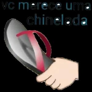vc merece uma chinelada - getsticker.com