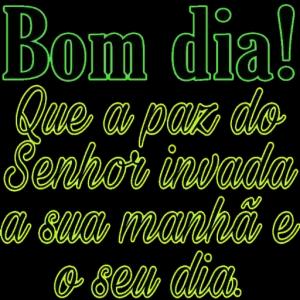 Bom dia! Que a paz do Senhor invada a sua manhã e o seu dia. - getsticker.com