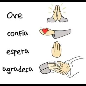 Ora, confia, espera, agradece - getsticker.com
