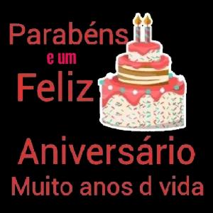 Parabéns e um Feliz Aniversário Muitos anos de vida - getsticker.com