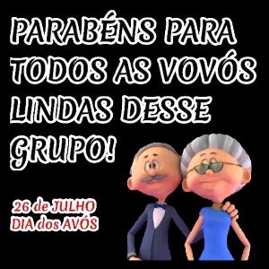 PARABÉNS PARA TODOS AS VOVÓS LINDAS DESSE GRUPO! 26 de JULHO DIA dos AVÓS  - getsticker.com