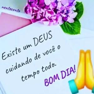 nenteconto Existe um DEUS cuidando de você o tempo todo. BOM DIA! - getsticker.com