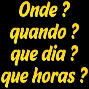 Onde? quando? que dia? que horas? - getsticker.com