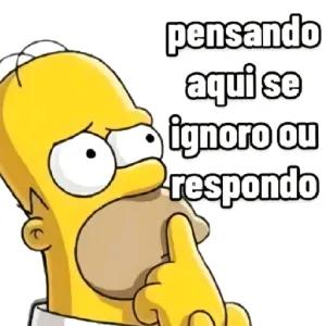 pensando aqui se ignoro ou respondo - getsticker.com
