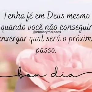 Tenha fé em Deus mesmo quando você não conseguir @eumarymoraaes enxergar qual será o próximo passo. bom dia - getsticker.com