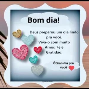 Bom dia! Deus preparou um dia lindo pra você. Viva-o com muito Amor, Fé e Gratidão. Ótimo dia pra você - getsticker.com