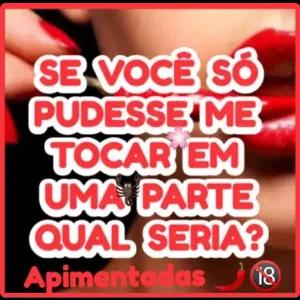 SE VOCÊ SO PUDESSE ME TOCAR EM UMA PARTE QUAL SERIA? Apimentadas 18 - getsticker.com