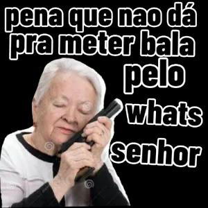 pena que nao dá pra meter bala pelo whats senhor - getsticker.com