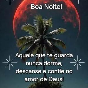 Boa Noite! Aquele que te guarda nunca dorme, descanse e confie no amor de Deus! - getsticker.com