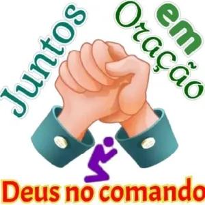Juntos em Oração Deus no comando - getsticker.com
