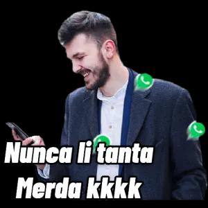 Núnca li tanta Merda kkkk - getsticker.com