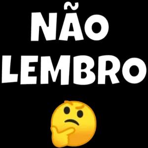 NÃO LEMBRO - getsticker.com
