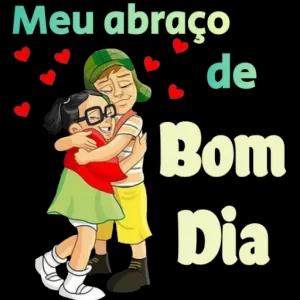 Meu abraço de 04 Bom Dia - getsticker.com