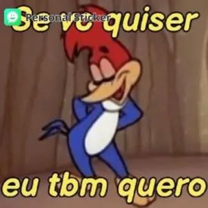 Se você quiser, eu também quero - getsticker.com