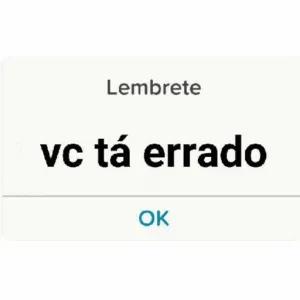 Lembrete vc tá errado OK - getsticker.com