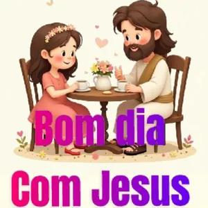 Bom dia Com Jesus - getsticker.com