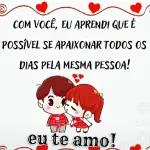 Eu escolhi você e continuo a te escolher todos os dias. Te amo!