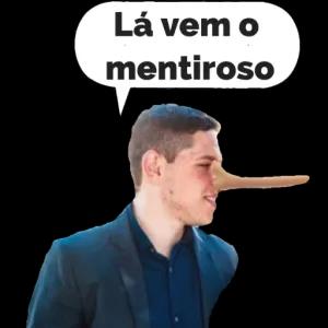 Lá vem o mentiroso - getsticker.com