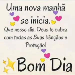 Uma nova manhã se inicia. Que nesse dia, Deus te cubra com todas as Suas bênçãos e Proteção! Bom Dia - getsticker.com