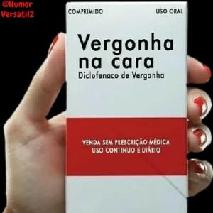@Humor Versátil2 COMPRIMIDO USO ORAL Vergonha na cara Diclofenaco de Vergonha VENDA SEM PRESCRIÇÃO MÉDICA USO CONTINUO E DIÁRIO - getsticker.com