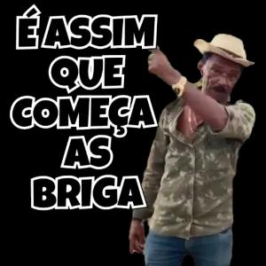 É ASSIM QUE COMECA AS BRIGA  - getsticker.com