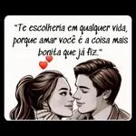 "Te escolheria em qualquer vida, porque amar você é a coisa mais bonita que já fiz."
