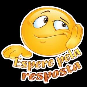 Espere pela resposta - getsticker.com