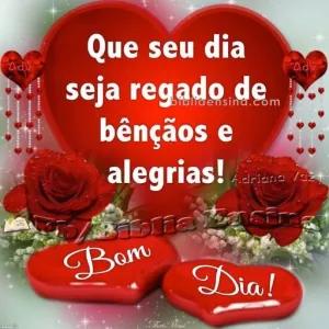 Que seu dia seja regado de bênçãos e alegrias! Bom Dia! - getsticker.com