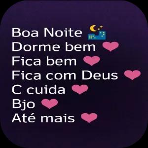Boa Noite Dorme bem Fica bem Fica com Deus C cuida Bjo Até mais  - getsticker.com