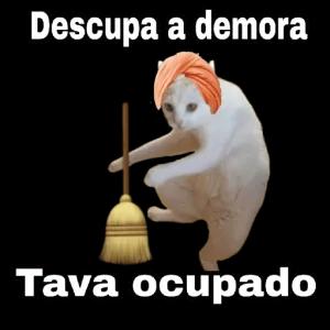 Descupa a demora Tava ocupado - getsticker.com