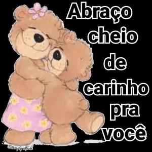 mlm Abraço cheio de carinho pra você - getsticker.com